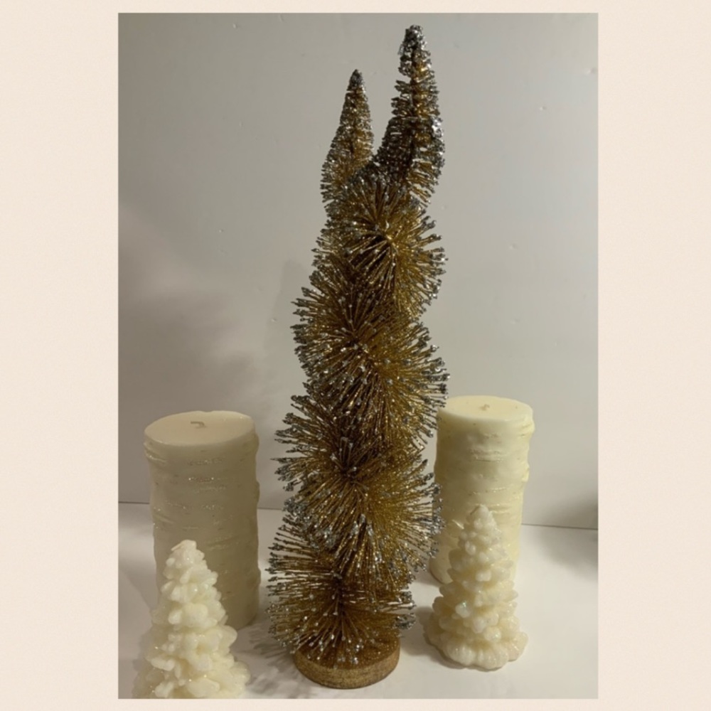 Tall Gold Silver Glittered Tree 🌟NEW🌟